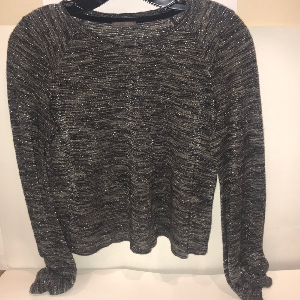 Silver Long Sleeve Top